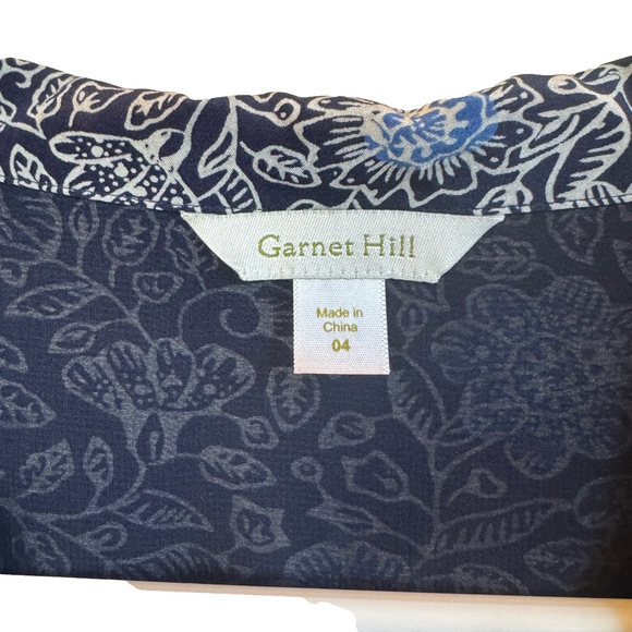 GARNET HILL 100% Silk Shirt Dress - Picture 4 of 12